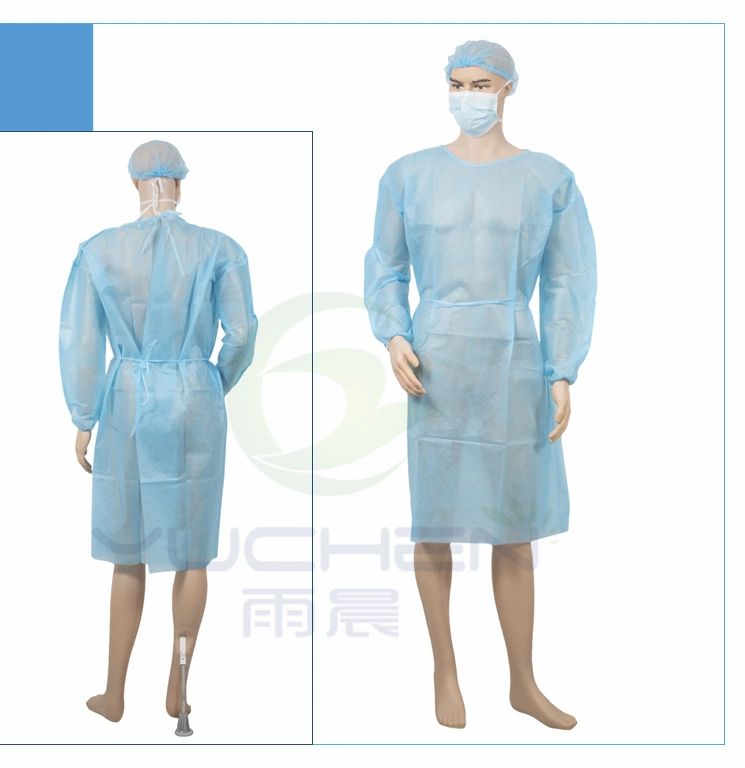 Disposable Clothing Isolation Gowns Elastic and Knitted Cuffs